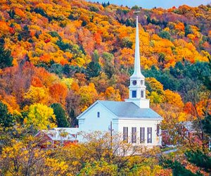 photo of a church in New England